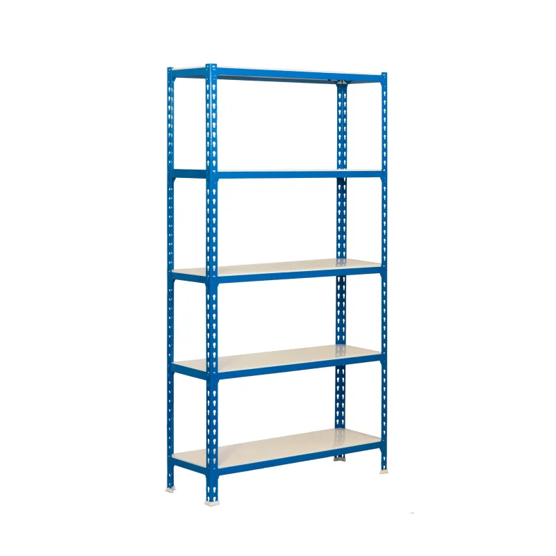 Estantería metálica en kit de 200x120x30cm y carga máx.200 kg por balda color azul/blanco