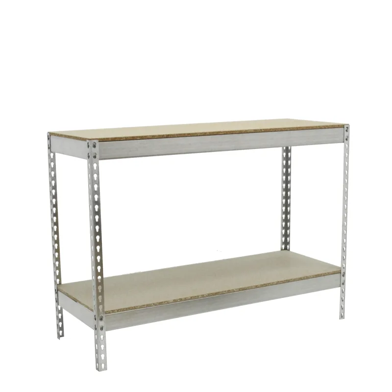 Estantería en kit de 90x150x75 cm de carga máx. 600 kg por balda color galvanizado/madera