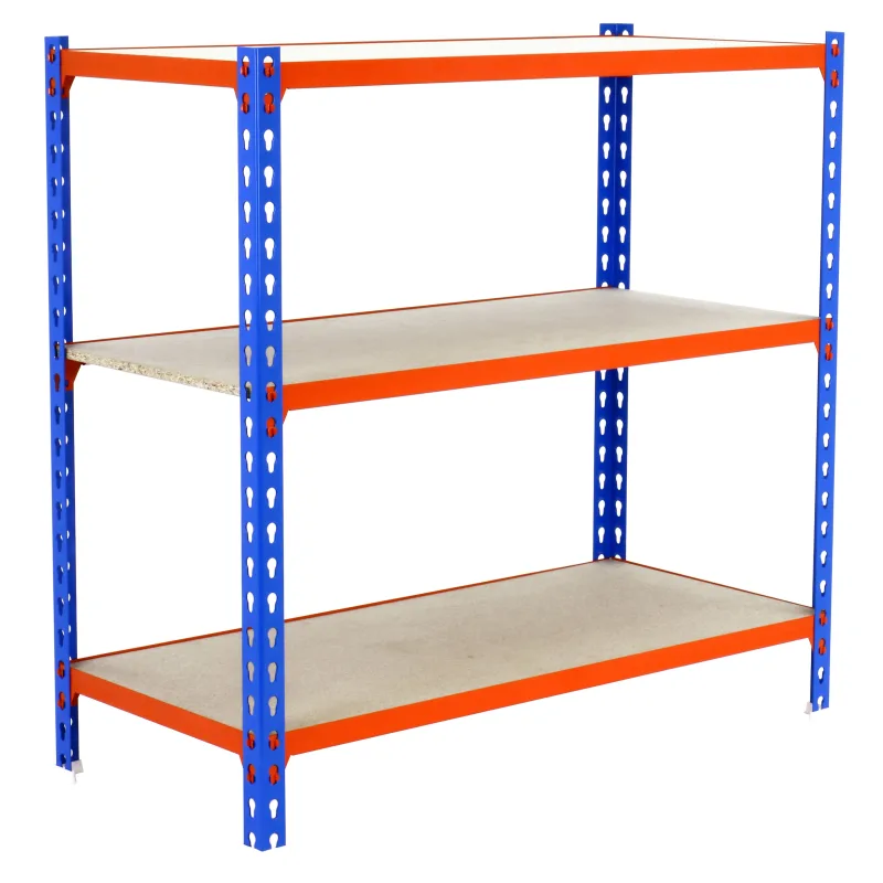Estantería en kit de 90x80x30 cm de carga máx. 150 kg por balda color azul/naranja/madera