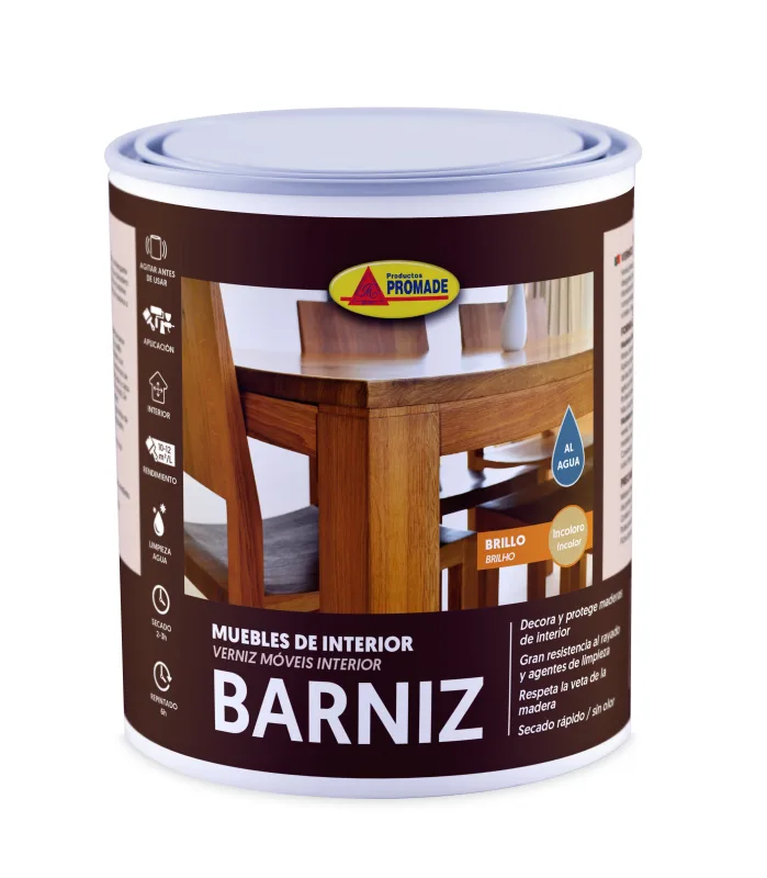Barniz de madera interior brillante promade 2.5l incoloro