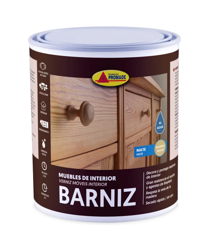 Barniz de madera interior mate promade 2.5l incoloro