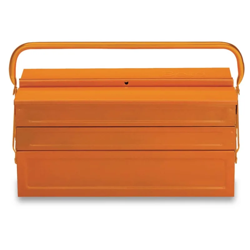 Five-section cantilever tool box empty sheet metal orange colour beta c20l