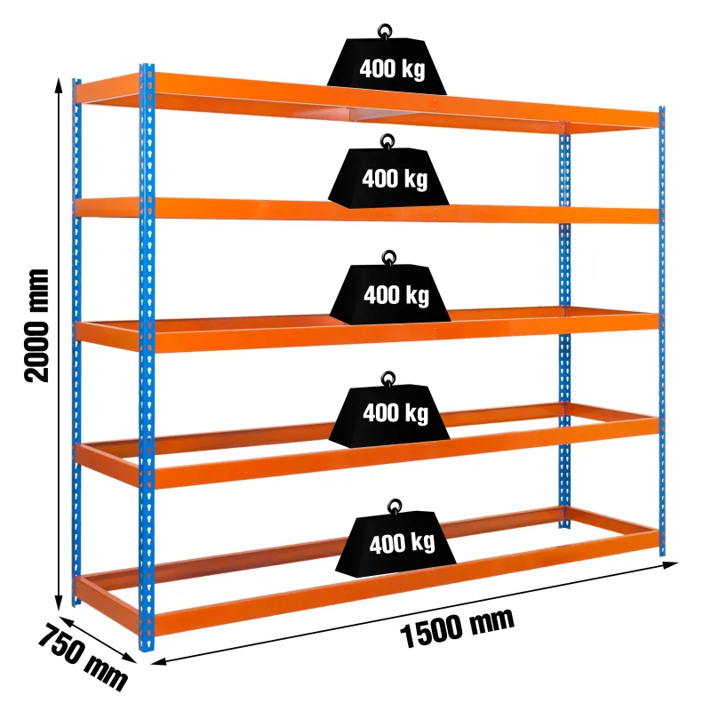 Estanteria ecoforte 1507-5 azul/naranja - 450100047201575 - simon rack