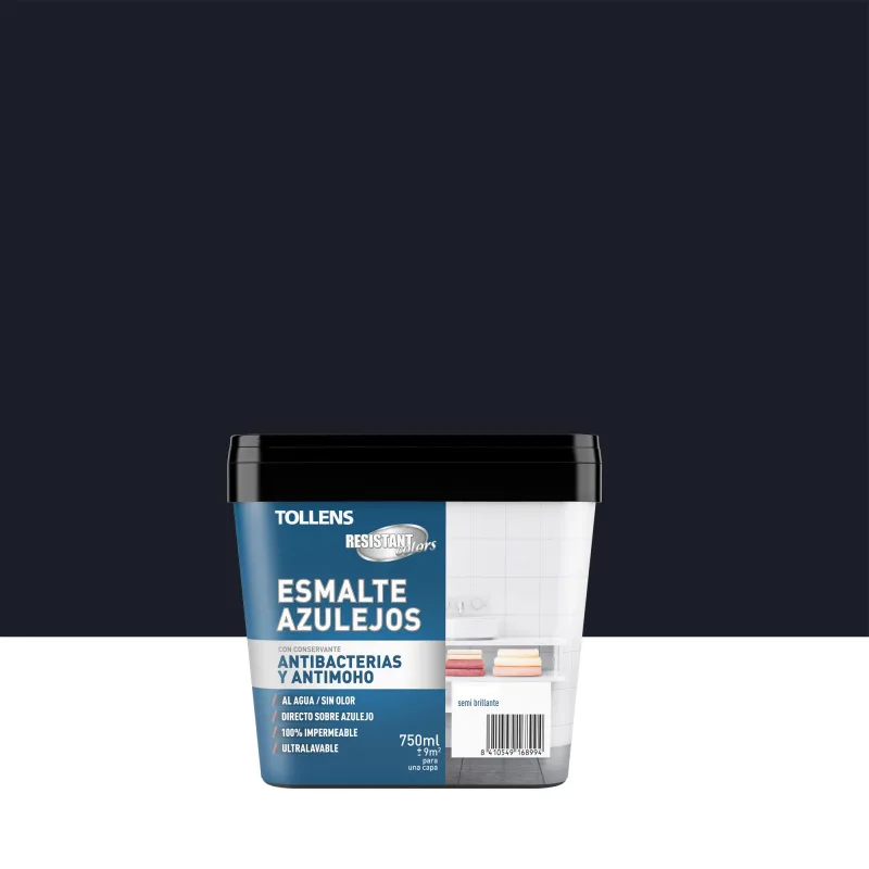 Esmalte de interior azulejo alp tollens color antracita satinado 750ml para azulejos de pared