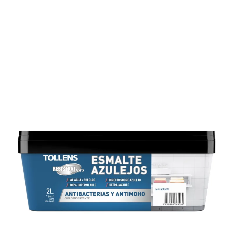 Esmalte de interior azulejo alp tollens color blanco satinado 2l para azulejos de pared