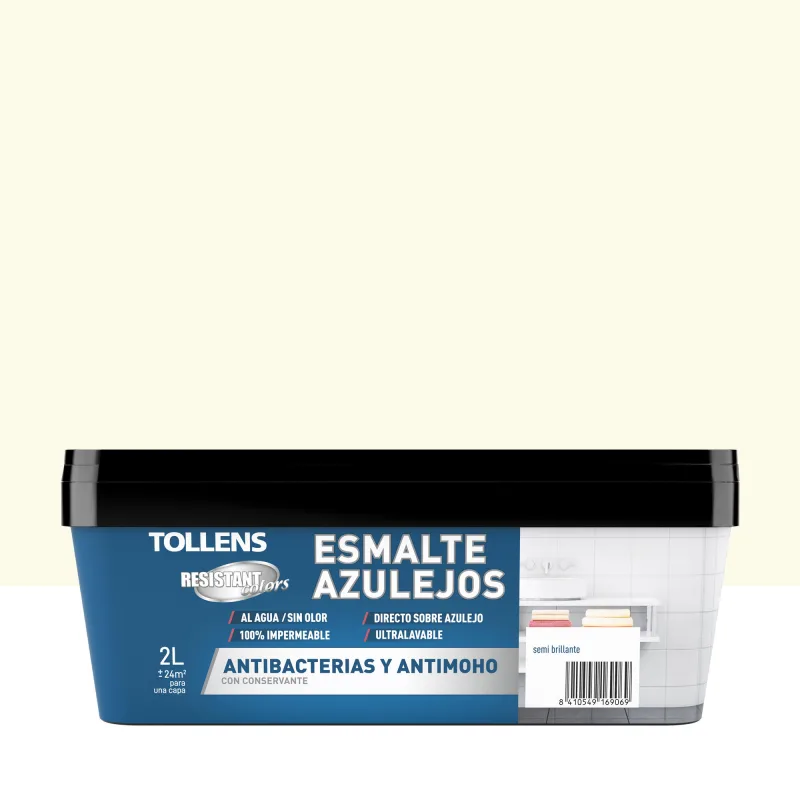 Esmalte de interior azulejo alp tollens color vainilla satinado 2l para azulejos de pared