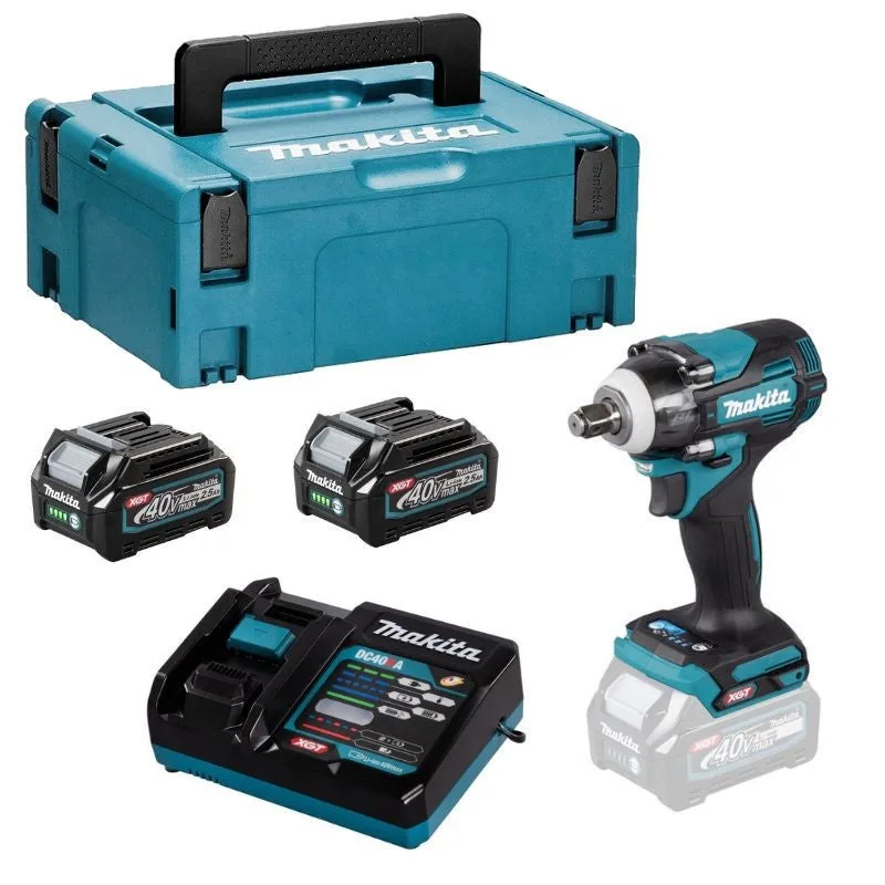 Makita tw004gd201 - llave impacto motor brushless 40vmax xgt 350nm 2 baterías 2,5ah 1/2