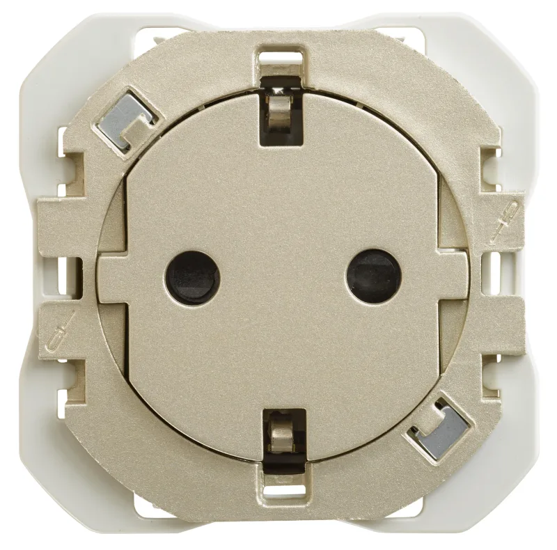 Enchufe clean con toma de tierra simon 270 color cava