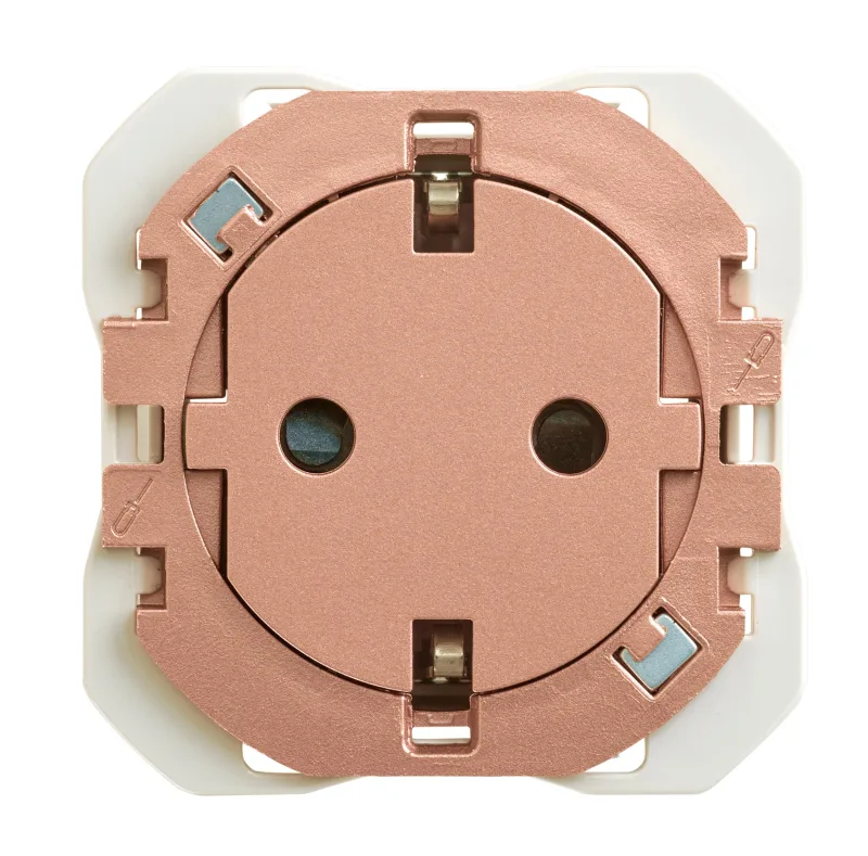 Enchufe clean con toma de tierra simon 270 color cobre
