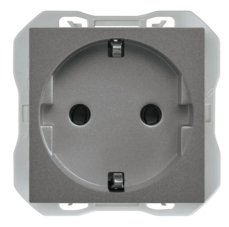 Enchufe con toma de tierra simon 270 color titanio