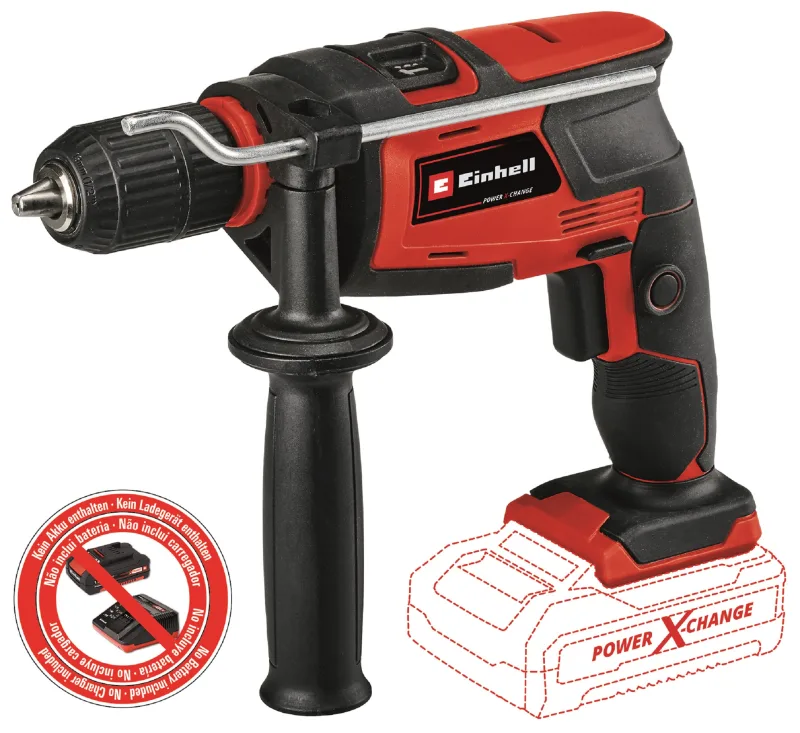 Taladro percutor a batería einhell 18v - sin batería - tope de profundidad - tc-id 18 li-solo