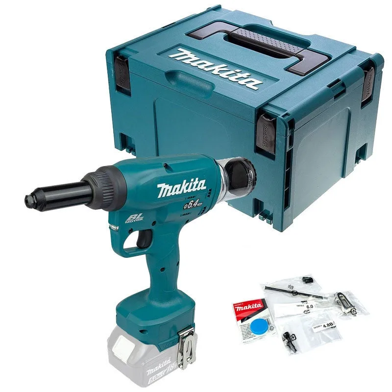 Makita drv 250 zj riveteuse sans fil, sans balai 18 v 20 kn + coffret makpac - sans batterie, sans chargeur