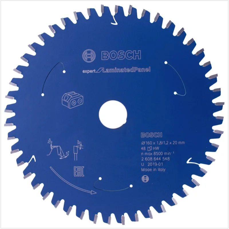 Bosch lame de scie circulaire expert pour panneau stratifié 160 x 1,2 x 20 mm 48 dents ( 2608644548 )