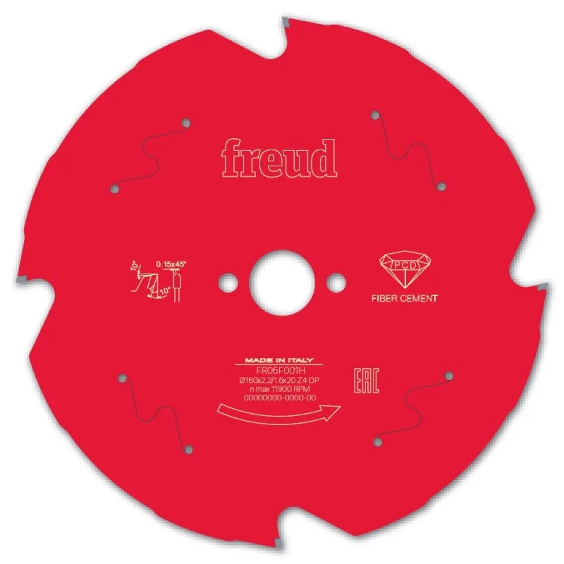 Lames de scie circulaire panneaux fibre-ciment d160mm - freud - f03fs09837