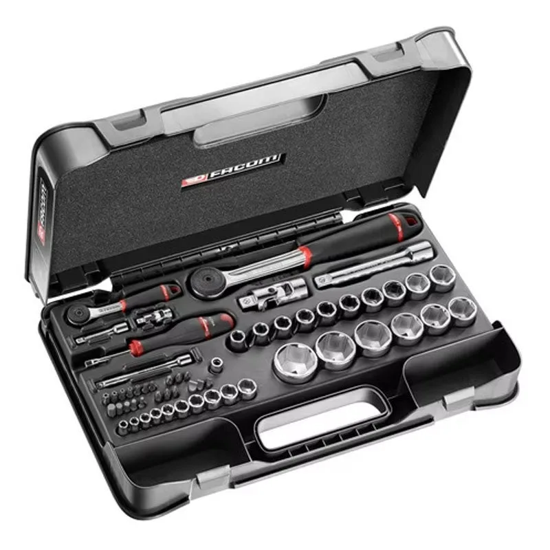 Facom rs.161-2 coffret douilles 1/4 + 1/2 55 pcs. - successeur de rs.440e