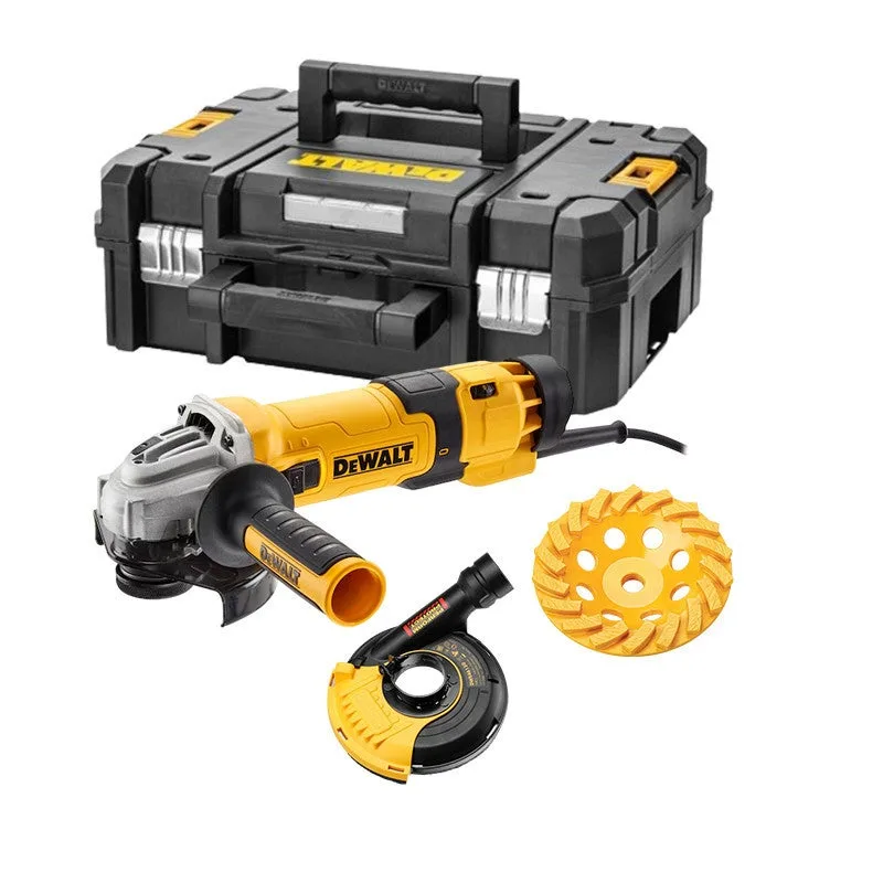Dewalt dwe 4257 kt meuleuse 1500 watt avec boîtier tstak + plateau de surfaçage diamanté turbo