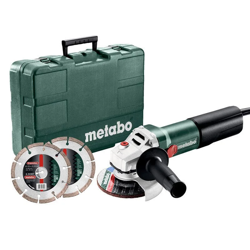 Juego de amoladora angular metabo wq 1100-125
