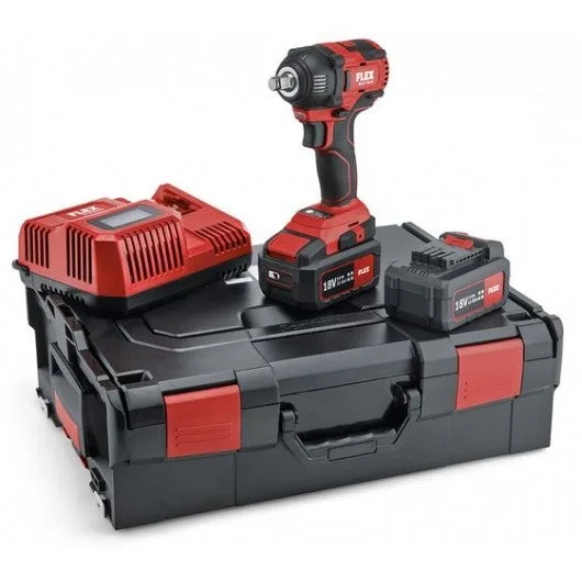 18v batería de impacto walkers iw 1/2 18.0-ec / 5.0 set | 2x batería l-boxx