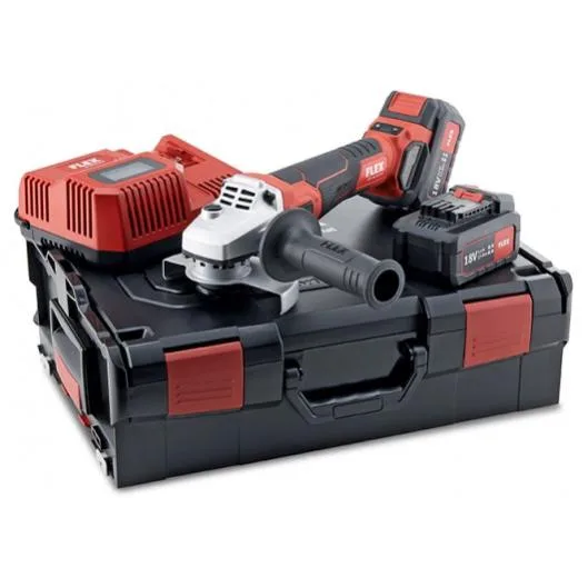 Grinder de ángulo de batería de 18 v 125 mm lbe 125 18.0-ec / 5.0set | batería 2x 5 ah