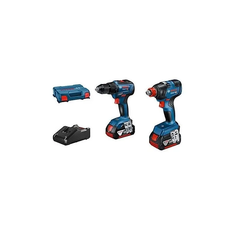 Atornillador de impacto a batería gdx18v-200 gsr18v-55 2x4.gal. l-case.