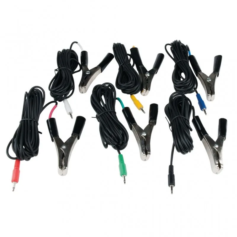 Ks tools pinces crocodiles avec code couleur, 6 pcs