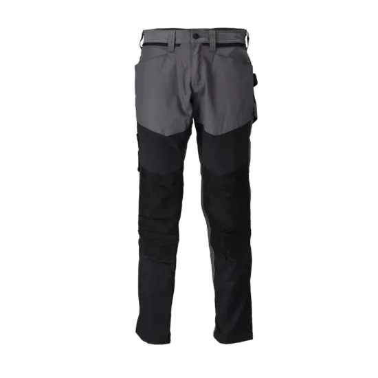 Pantalon de travail avec poches genouillères mascot customized - 22479-230-38-76-gris anthracite/noir