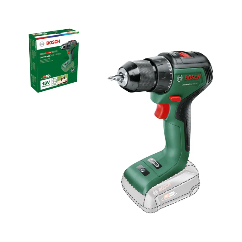Taladro a batería bosch 18v brushless - sin batería - universaldrill 18v 60
