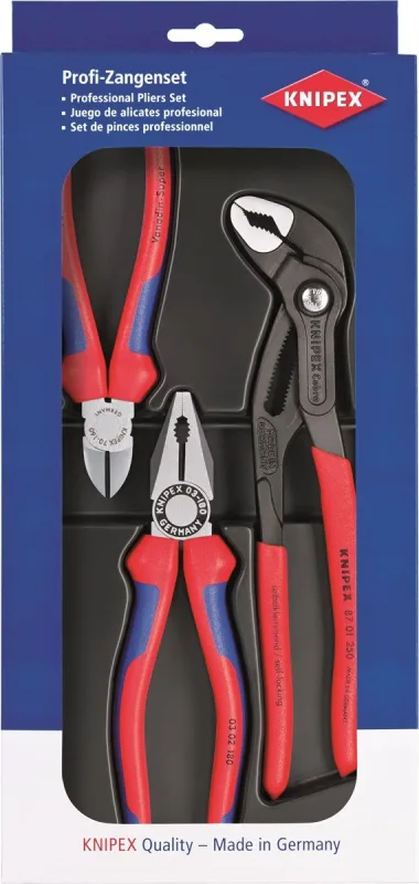 Juego de 3 alicates profesionales knipex - 00 20 09 v01