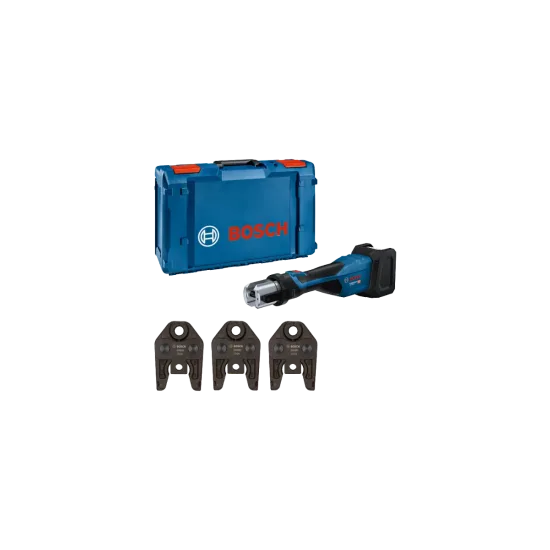 Sertisseuse sans fil gpt 18v-32 professional + 3 mâchoires type th16/20/26 + xl-boxx - bosch - 06019m2104