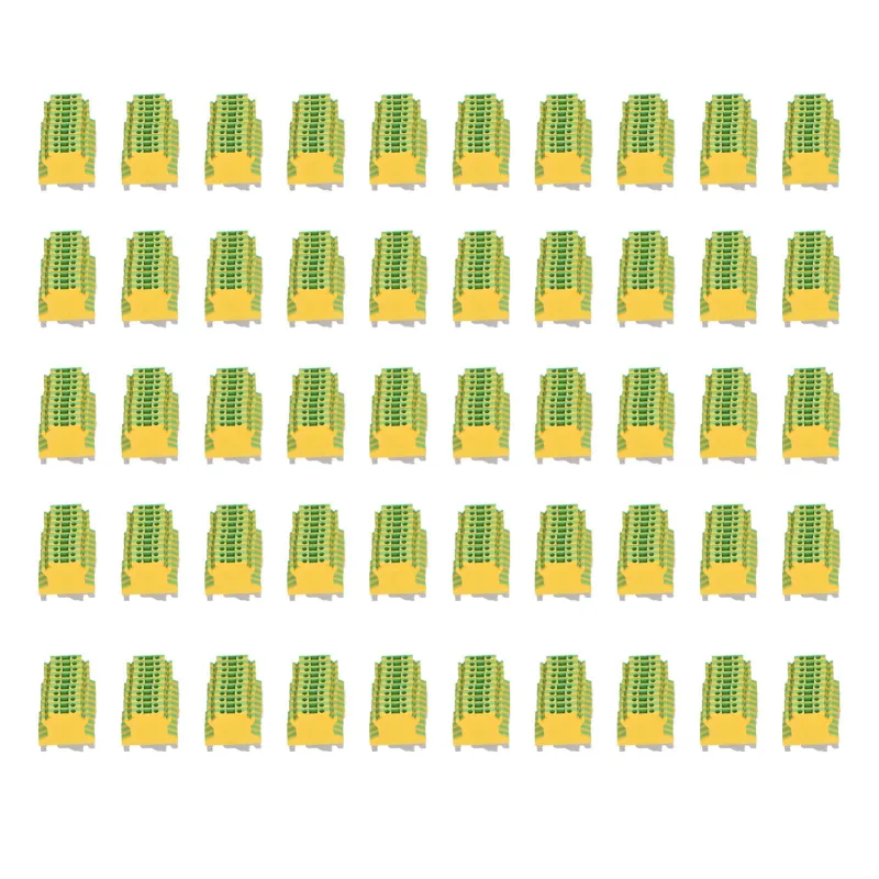 Bloque de terminales de crimpado eléctrico con conexión a tierra de 50 piezas uslkg-2.5 para una amplia variedad de aplicaciones