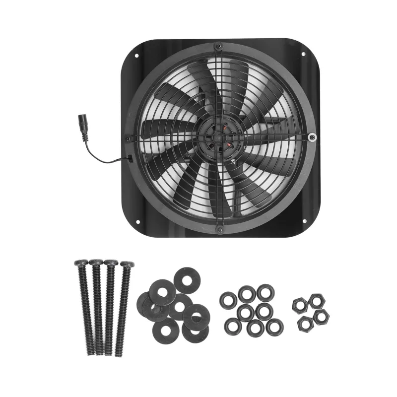 Ventilador de extracción solar de alta presión, redondo, para invernaderos, gallineros y cobertizos pequeños