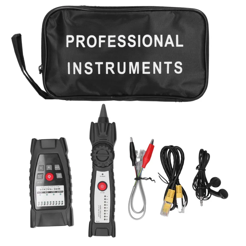 Localizador de línea de cable de red gt67 buscador rj11/rj45 multifuncional con transmisión de luz led para electricistas profesionales