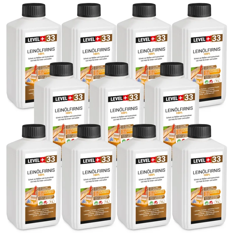 Aceite de linaza barniz protección madera barniz cuidado madera sin resina l+33 - 11x1l