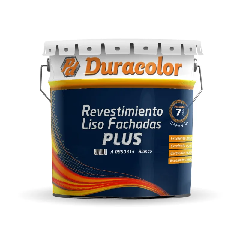 Revestimiento liso fachada plus duracolor - 15 litros - blanco