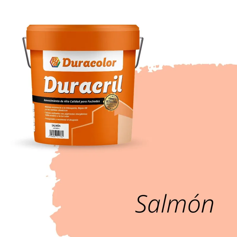 Pintura para fachada duracril liso salmón - duracolor - 12 litros, alta protección y acabado liso