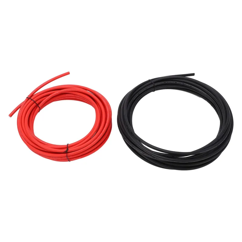 Cable de panel solar de 2 piezas con funda xlpe de cobre estañado con aislamiento dual y temperatura para paneles solares fotovoltaicos (6 mm², 50 m)