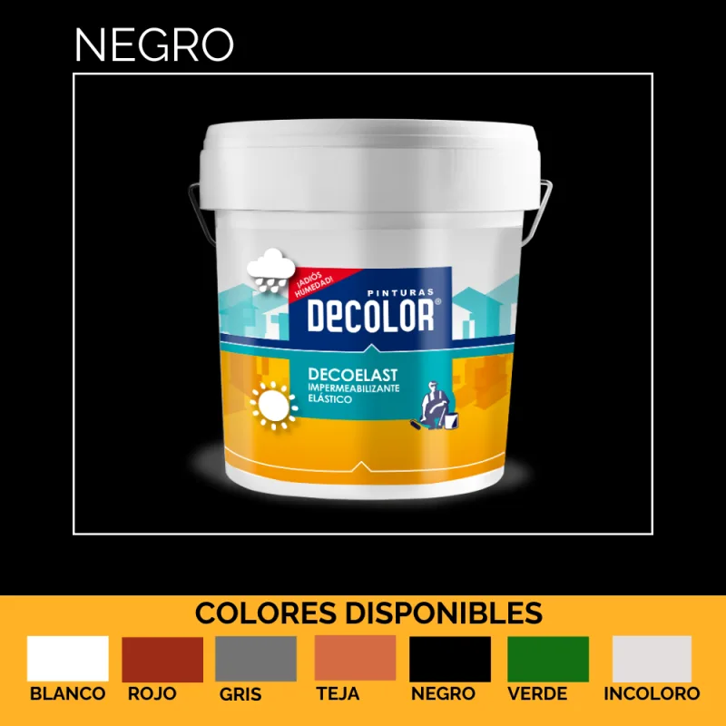 Revestimiento impermeabilizante elástico negro para terrazas, cubiertas, tejados, etc. 15 litros