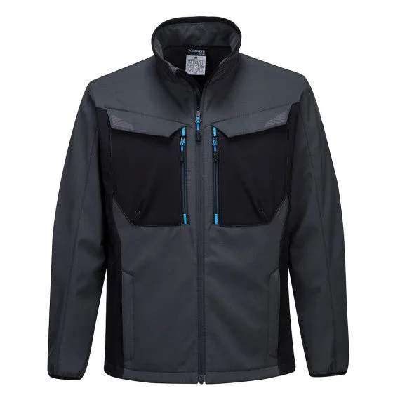 Softshell de trabajo bicolor mangas precurvadas, protección de barbilla wx3 t750