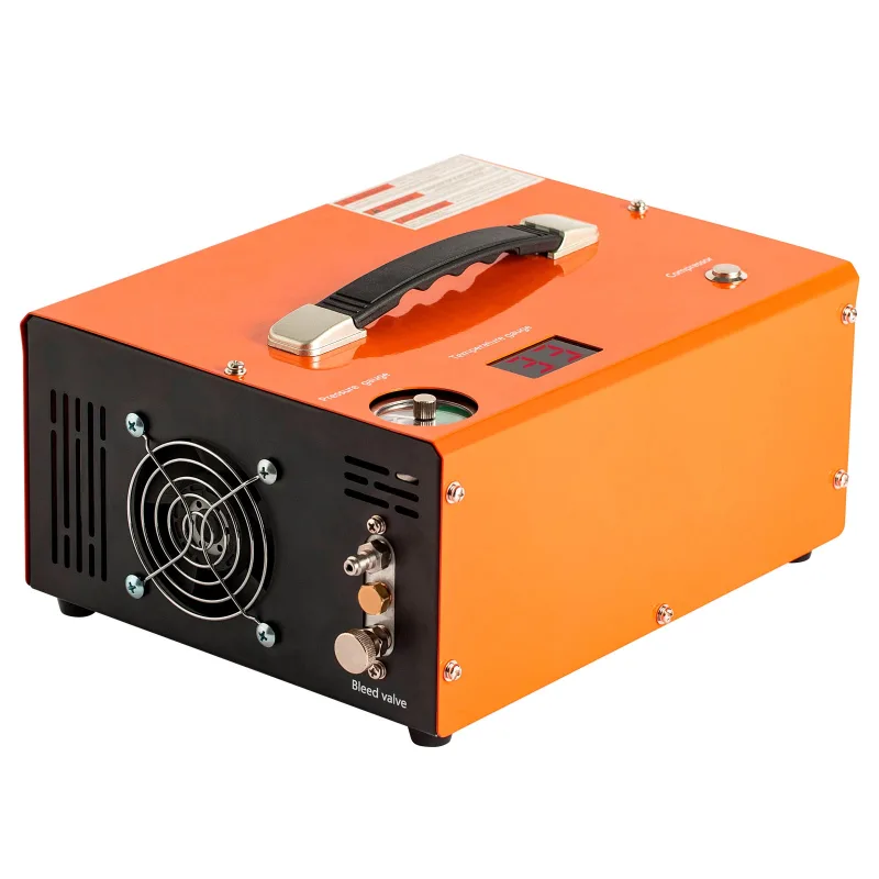 Compresor aire pcp succebuy 4500psi portátil convertidor integrado parada automática dc12v/ac230v sin aceite sin agua para carabina aire botella buceo