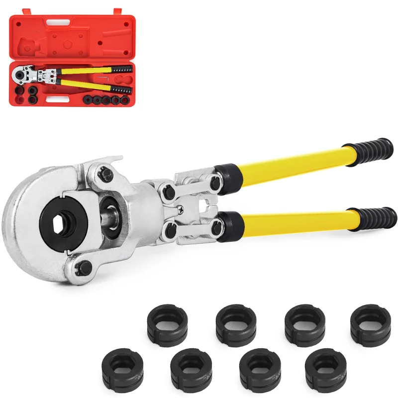 Herramienta de crimpar fontanería succebuy 12-28mm,pinza th 16-32mm,cabeza giratoria 360°