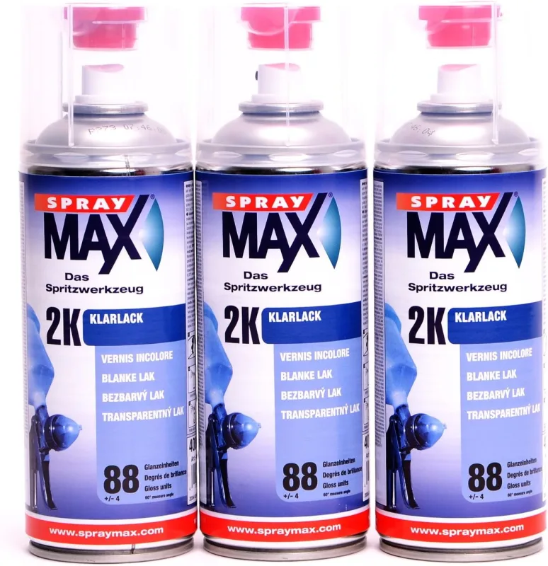 3 x spray barniz 2k spraymax brillante 400 ml