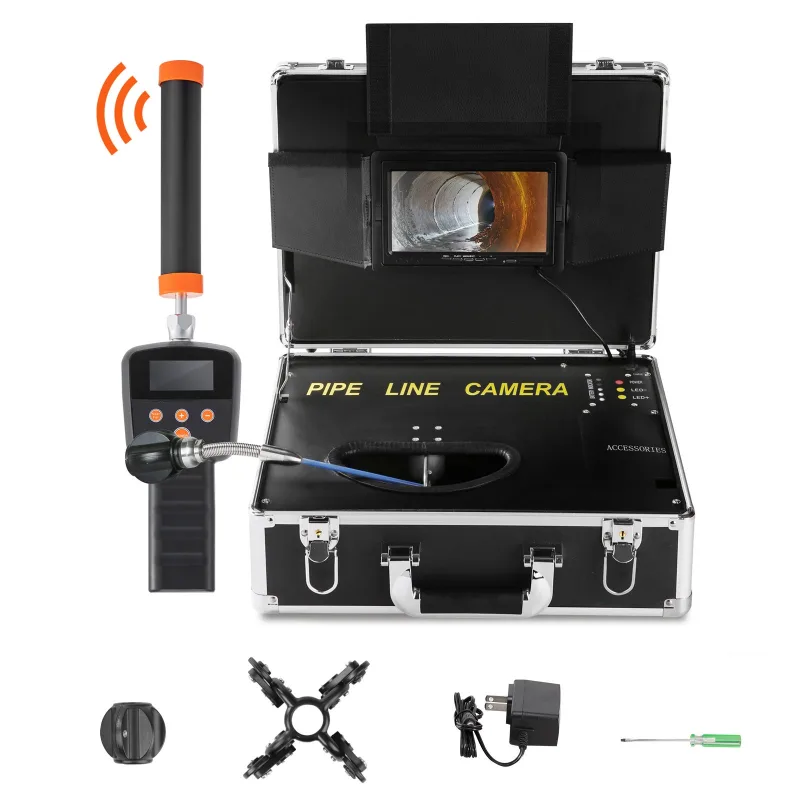 Cámara alcantarillado,succebuy cámara de inspección de tuberías de 100 pies,pantalla 71000tvl,con localizador 512 hz,para inspección de tuberías