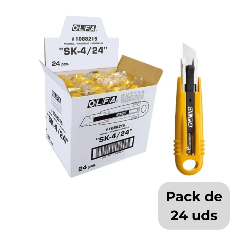 Packs de 24 cúteres de seguridad olfa sk-4