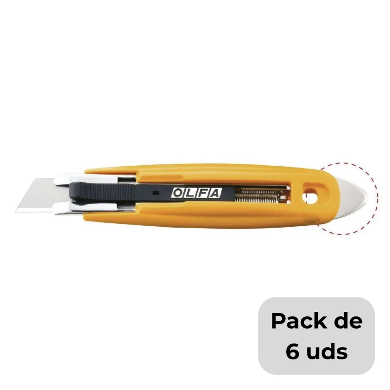 Packs de 6 cúteres de seguridad olfa sk-9