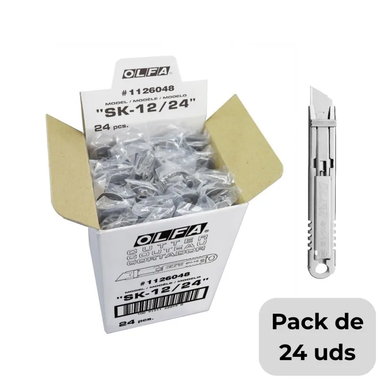 Packs de 24 cúteres de seguridad olfa sk-12