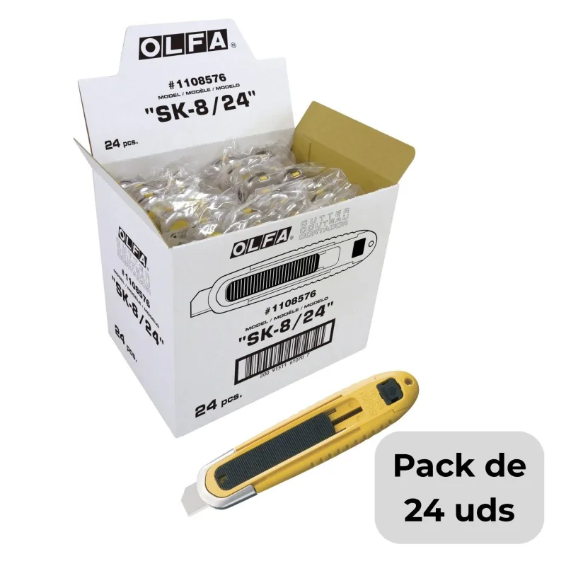 Packs de 24 cúteres de seguridad olfa sk-8