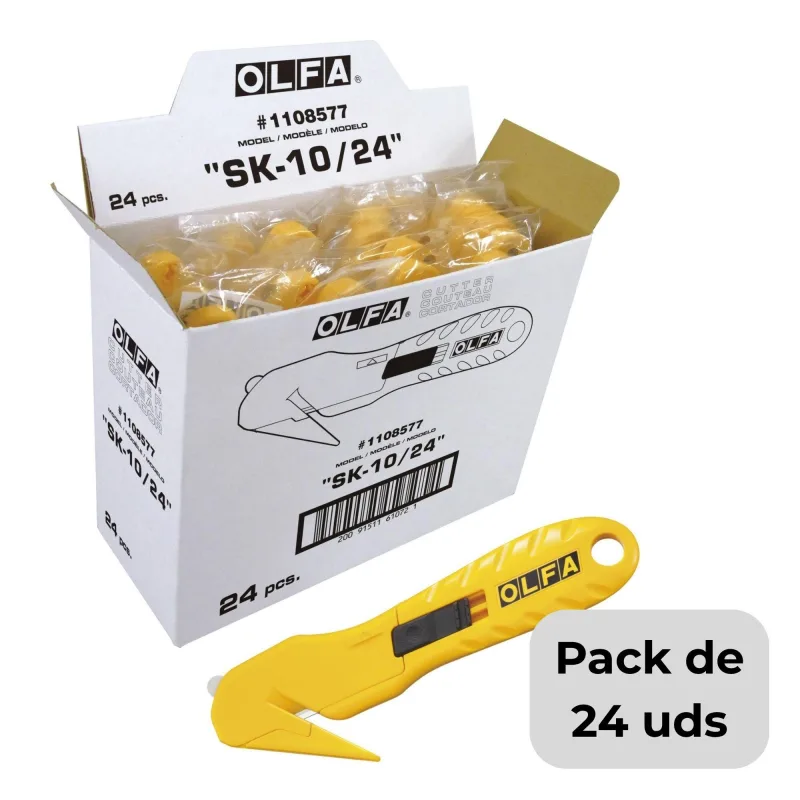 Packs de 24 cúteres de seguridad olfa sk-10