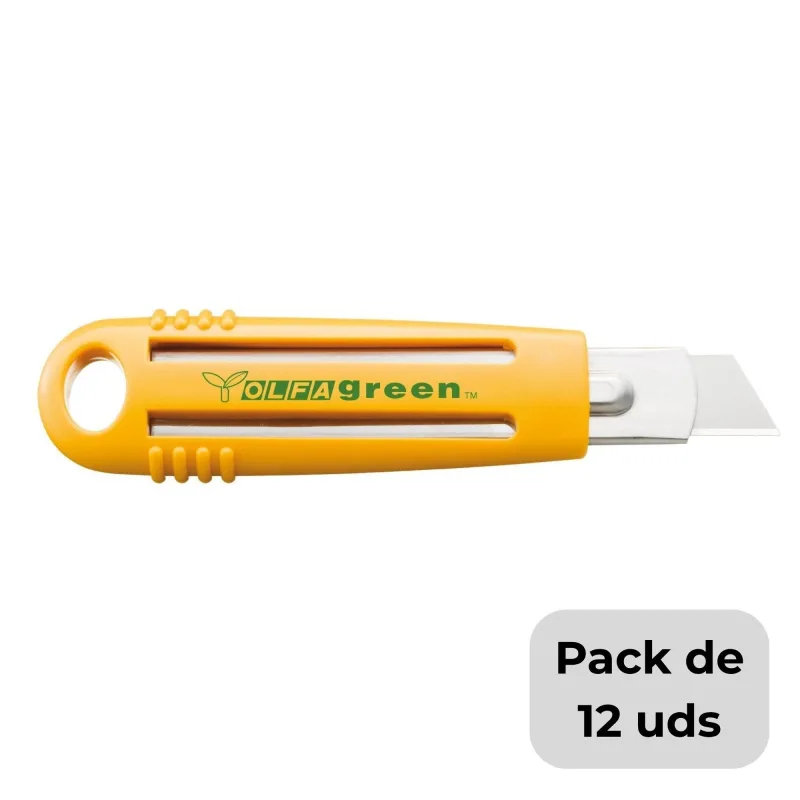 Packs de 12 cúteres de seguridad olfa sk-4/green