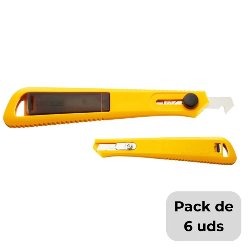 Packs de 6 cúteres para plásticos duros olfa pc-s