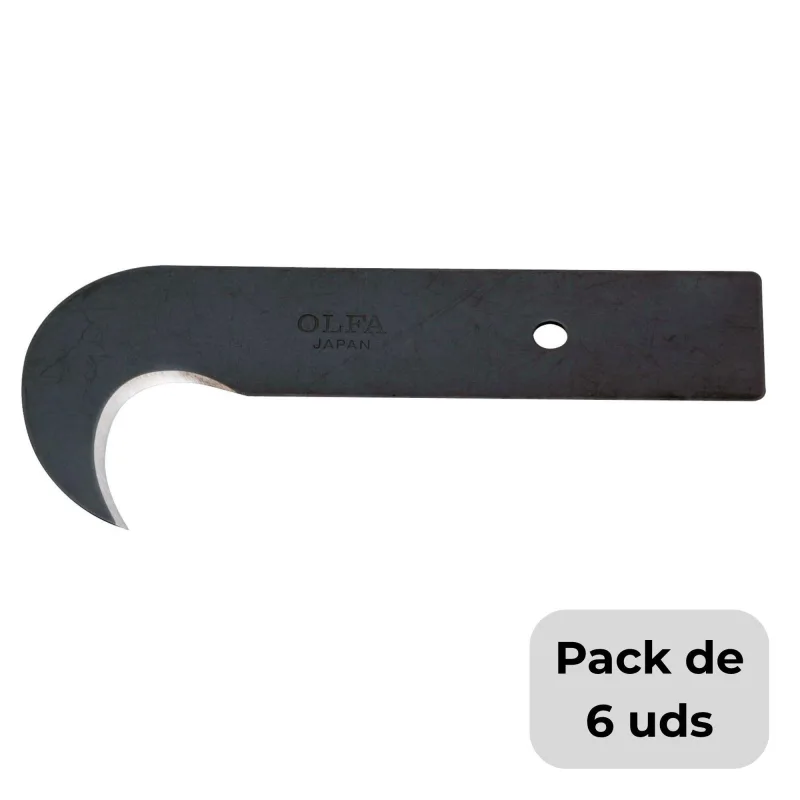 Packs de 6 cuchillas en forma de gancho olfa hob-1